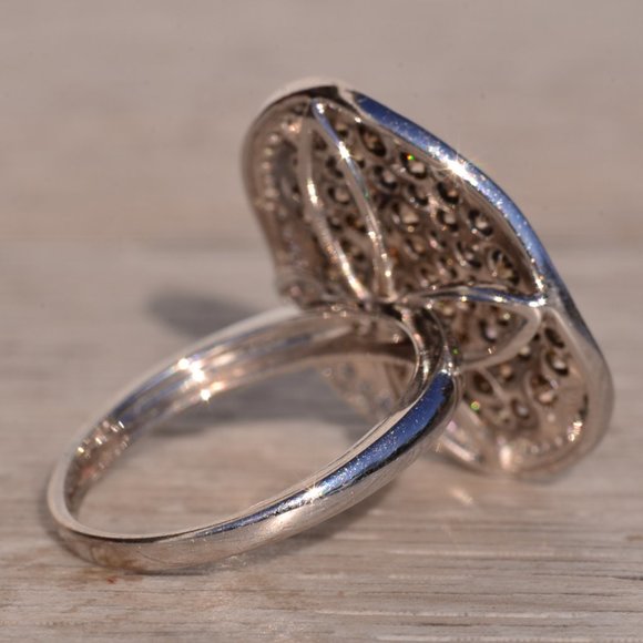 Zeghani Signed Colored Diamond and White Diamond Cocktail Ring - Picture 5 of 10